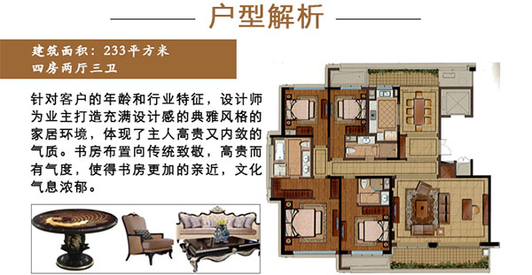 锦绣兰庭233平户型解析