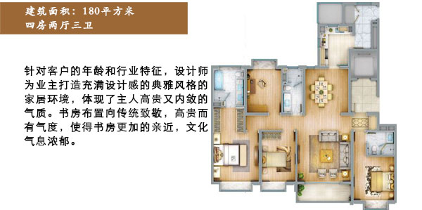 翡翠公园180平户型解析