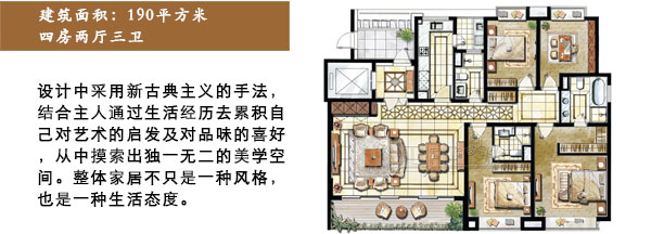 佳纳软装190平户型解析
