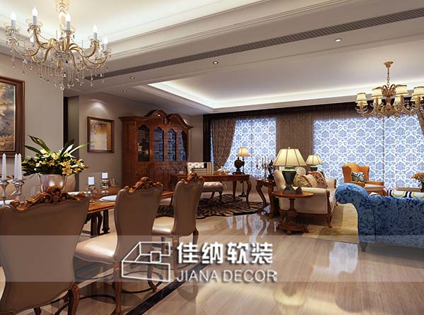 上海精装房软装设计高雅餐厅方案