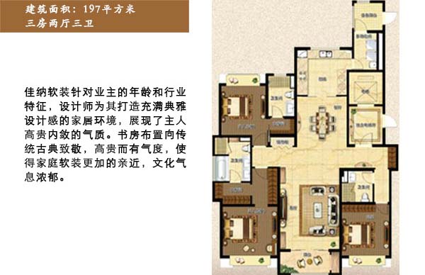 绿洲雅宾利花园楼盘197平户型解析