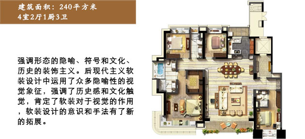 翡丽甲第 240平米户型解析