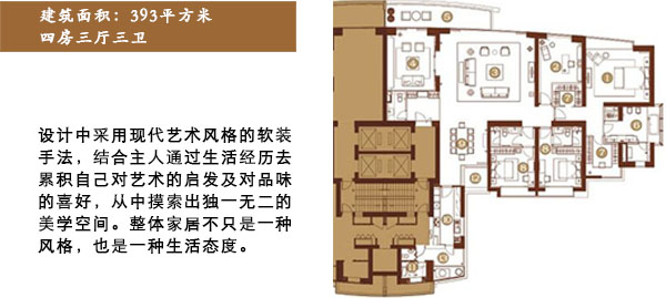 中粮海景壹号393平米户型软装设计解析