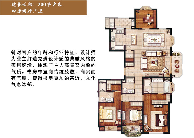 中信君廷200平米软装设计